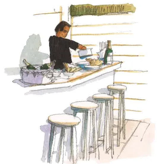 The Club 55 barman